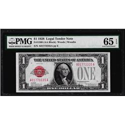 1928 $1 Legal Tender Note Fr.1500 PMG Gem Uncirculated 65EPQ