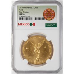 2019 Mo Mexico Libertad 1 Onza Gold Coin NGC MS70 First Releases