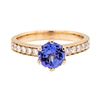 Image 2 : 14KT Rose Gold 1.18 ctw Tanzanite and Diamond Ring