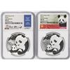 Image 1 : Lot of (2) 2019 China 10 Yuan Silver Panda Coins NGC MS70 Early Releases