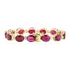 Image 2 : 14KT Rose Gold 45.00 ctw Ruby and Diamond Bracelet