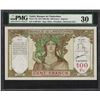 Image 1 : 1963-65 Banque de l'Indochine Tahiti 100 Francs Note Pick# 14d PMG Very Fine 30