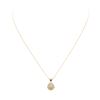 Image 2 : 14KT Yellow Gold 0.50 ctw Diamond Teardrop Shaped Pendant with 14KT Rose Gold Chain