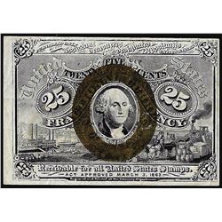 March 3, 1863 Twenty-Five Cents Second Issue Fractional Currency Note