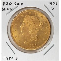 1901-S $20 Liberty Head Double Eagle Gold Coin