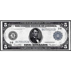 1914 $5 Federal Reserve Note New York