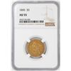 Image 1 : 1845 $5 Liberty Head Half Eagle Gold Coin NGC AU55