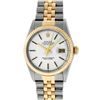 Image 2 : Rolex Mens Two Tone 14K Silver Index 36MM Datejust Wristwatch
