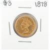 Image 1 : 1878 $3 Indian Princess Head Gold Coin