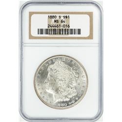 1880-S $1 Morgan Silver Dollar Coin NGC MS64