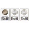 Image 2 : Lot of (3) Mexico 1 Onza Silver Libertad Coins NGC MS66