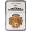 Image 1 : 1908-D No Motto $20 St. Gaudens Double Eagle Gold Coin NGC MS61