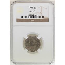 1900 Liberty Head Nickel Coin NGC MS63