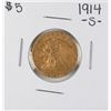 Image 1 : 1914-S $5 Indian Head Half Eagle Gold Coin
