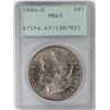 Image 1 : 1884-O $1 Morgan Silver Dollar Coin PCGS MS63 Old Green Rattler