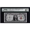 Image 1 : 1935A $1 Hawaii Emergency Silver Certificate Note PMG Superb Gem Uncirculated 67EPQ