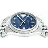 Image 4 : Rolex Men's Stainless Blue Diamond 36MM Datejust Wristwatch