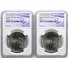 Image 1 : Lot of (2) 1971 Israel 10 Lirot Let My People Go Silver Coins NGC PF67