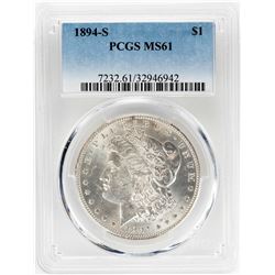 1894-S $1 Morgan Silver Dollar Coin PCGS MS61