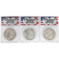 Lot of 1921-P/D/S $1 Morgan Silver Dollar Coins ANACS Certified Genuine