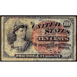 1863 Ten Cent 4th Issue Fractional Currency Note