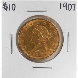 1907 $10 Liberty Head Eagle Gold Coin