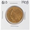 Image 1 : 1908 Motto $10 Indian Head Eagle Gold Coin