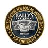 Image 1 : .999 Silver Ballys Las Vegas $10 Casino Limited Edition Gaming Token
