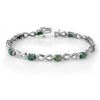 Image 1 : 5.85 ctw Emerald & Diamond Bracelet 14k White Gold