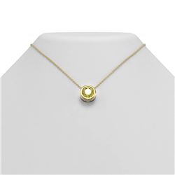 2 ctw Fancy Yellow Diamond Necklace 18K Yellow Gold