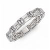 Image 1 : 3.24 ctw Emerald Cut Diamond Designer Ring 18K White Gold