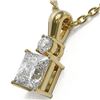 Image 3 : 0.6 ctw Princess Cut Diamond Designer Necklace 18K Yellow Gold