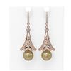 Image 1 : 4.33 ctw Diamond & Pearl Earrings 18K Rose Gold
