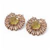 Image 3 : 14.01 ctw Canary Citrine & Diamond Earrings 18K Rose Gold
