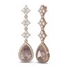 Image 2 : 8.44 ctw Morganite & Diamond Earrings 18K Rose Gold