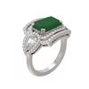 Image 1 : 8.23 ctw Emerald & Diamond Ring 18K White Gold