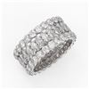 Image 1 : 7.01 ctw Marquise Cut Diamond Eternity Ring 18K White Gold