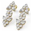 Image 1 : 4 ctw Pear Diamond Designer Earrings 18K Yellow Gold