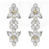 Image 2 : 4 ctw Pear Diamond Designer Earrings 18K Yellow Gold