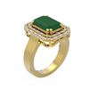 Image 1 : 6.6 ctw Emerald & Diamond Ring 18K Yellow Gold