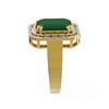 Image 2 : 6.6 ctw Emerald & Diamond Ring 18K Yellow Gold