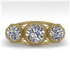 Image 1 : 2 ctw Past Present Future VS/SI Diamond Ring Art Deco 18k Yellow Gold