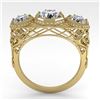 Image 3 : 2 ctw Past Present Future VS/SI Diamond Ring Art Deco 18k Yellow Gold