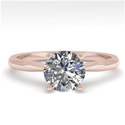 1.0 ctw VS/SI Diamond Engagment Designer Ring 14k Rose Gold