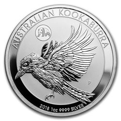 2018 Australia 1 oz Silver Kookaburra BU (Panda Privy)