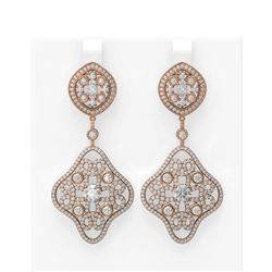 6.06 ctw Diamond Earrings 18K Rose Gold