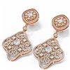 Image 3 : 6.06 ctw Diamond Earrings 18K Rose Gold