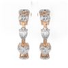 Image 2 : 4.2 ctw Mix Cut Diamonds Designer Earrings 18K Rose Gold