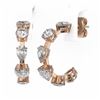Image 3 : 4.2 ctw Mix Cut Diamonds Designer Earrings 18K Rose Gold