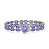 Image 1 : 28.22 ctw Tanzanite & Diamond Bracelet 14K White Gold